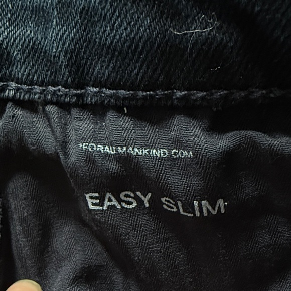 7 For All Mankind Dark Blue Straight Leg Jeans - Picture 7 of 9